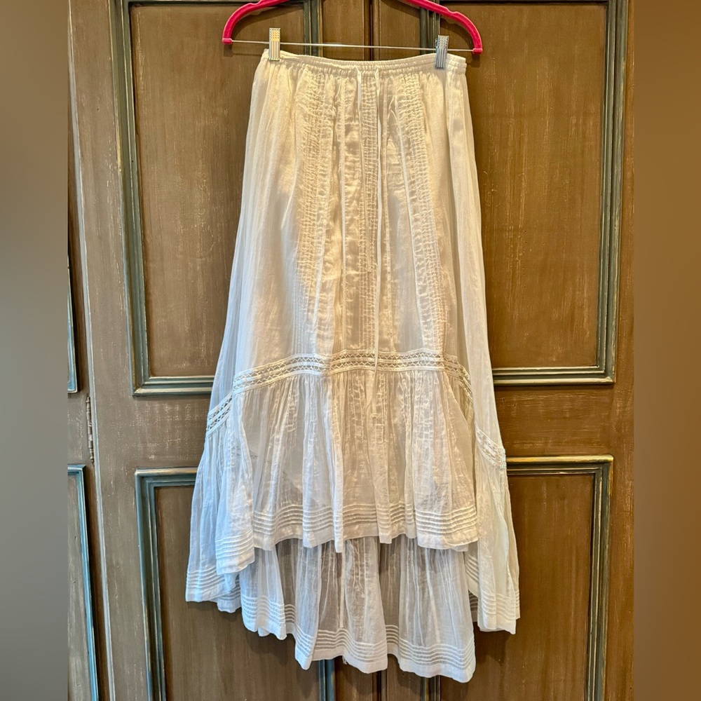 Free people One Montana maxi skirt ivory size small
